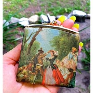 Vintage Victorian Made in Italy Silk Change Purse